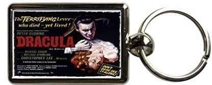 Super Universe Hammer Horror Dracula Movie Poster Metal Keyring 3 x 4.5 cm