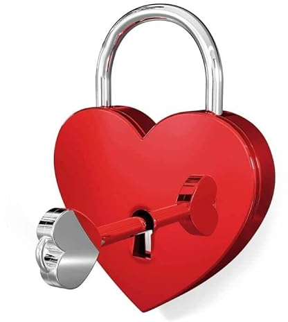 Herz Vorhängeschloss mit Schlüssel, Liebesschloss, Liebesschloss Herz Mini Schlüsselschloss für Liebhaber, Hochzeit, Valentinstag, Jubiläum, Reisen, Tagebuch