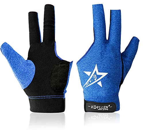 KONLLEN Billard-Handschuhe Professionelle Match-Handschuhe rutschfest Einstellbar Geeignet Snooker Nine-Ball Carom Pool Zubehör