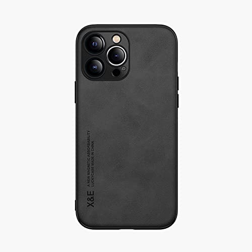 Kepuch Silklike Hülle für iPhone 13 Pro 6.1 - Hüllen Case Eingebaute Metallplatte für iPhone 13 Pro 6.1 - Schwarz