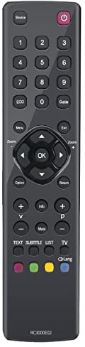 VINABTY RC3000E02 Mando a Distancia de Repuesto para TCL TV L55F3300F F22B3903 H24E4404R L32S4603 L32F3393 L32E3000C L32D3300C L32E3003 H32E4403 H32D4026 L39F3300FC L40E3005F L40E3003F