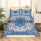 Persische Bettwäsche 135x200 Oriental Bett Set für Frauen Mädchen,Jahrgang Blumen Bettbezug Retro Tribal Muster Bettwäsche Set,Traditionelle Boho Blau Ästhetische Mandala Schlafzimmer Dekor 2 Stücke
