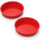 SILIVO Moldes Silicona Reposteria Redondo，2Pcs Molde Bizcocho 25 cm Diametro Silicona Redonda, Antiadherentes Moldes De Silicona Para Horno Para Tartas De Capas, Tartas De Queso, Tartas De Arcoíris