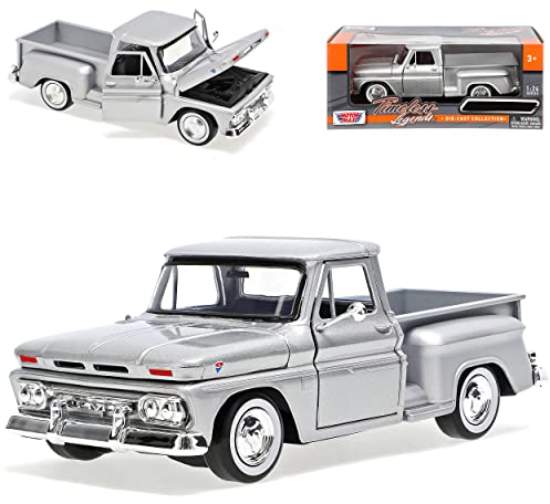 Motormax G*M*C C1000 Fenderside Pick-Up Silber 1966 1/24 Modell Auto