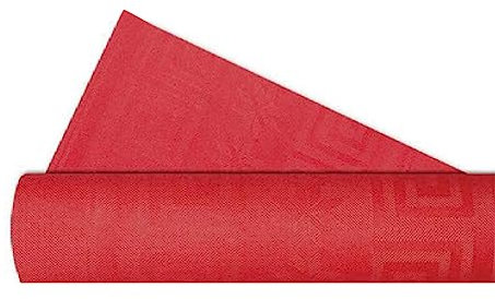 BIANCHERIAWEB Rouleau de nappe de couleur unie pour fêtes indéchirable, 100 % papier, fabriqué en Italie, 5 m x 1,20 m, rouge