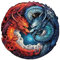 PRSTENLY Holzpuzzle Erwachsene, Yin-Yang-Drache Holzpuzzle für Erwachsene, Holz Puzzle Erwachsen, Unregelmäßige Einzigartige Tierform Holzpuzzle Für Erwachsene Kinder Geschenk-32.9 * 31.6cm 300 Teile