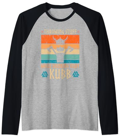 Werfen Sachen Trinksachen Kubb Wikinger Schach Skandinavien Raglan
