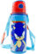 CARTOON Borraccia in alluminio con cannuccia Sonic riccio blu 600 ml bottiglia con apertura automatica per bambini