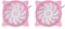 Beelooom 2pcs 12Cm Cooling Fan Aperture Inside and Outside Light Pink LED Silent High Wind Volume Computer RGB Cooling Fan