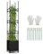 GYMAX Fioriera Rialzata con Traliccio da 219 cm, Vaso da Orto Auto-irrigante per Pomodori con 3 Altezze e Tubi Metallici Rivestiti in PE, Torre di Vaso Rotante per Piante Rampicanti