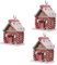 CORHAD 3pcs Christmas Tree Pendant Mini Gingerbread House Decorations Ginger Christmas Village Display Gingerbread Houses Home Decorations Xmas Small House Resin Hanging Tag