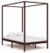 Sufrk Himmelbett-Gestell Dunkelbraun Massivholz Kiefer 120 x 200 cm Himmelstange Klemmen Betthimmel Stange Himmelbett Gestell Moskitonetz Halterung Bett