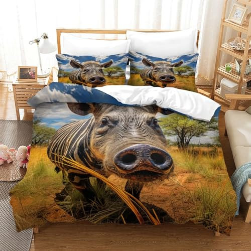 KOABERUVN Warze Bettbezug Set Bettwäsche-Sets Kinderbettwäsche Reißverschluss Mit Kissenbezügen Betten Set Für Jungen Und Mädchen, Kinder Single（140x200cm）