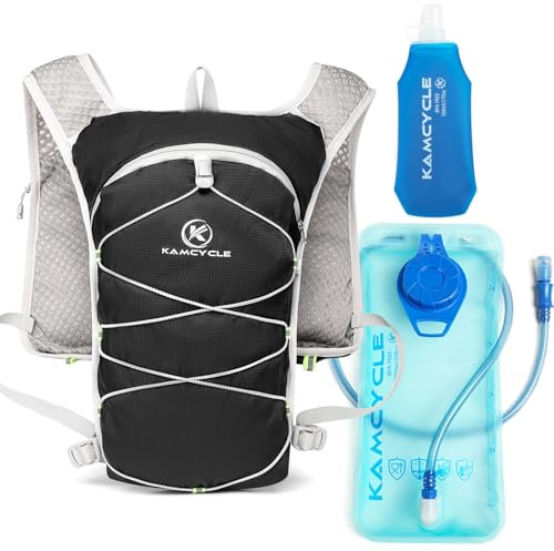 Sac d'hydratation Sac à Dos ultraléger pour la Course à Pied, Running Vest Running Femmes Hommes,s Sac à Dos Course à Pied, Marathon, vélo, Jogging, Trailrunning Sac à Dos (Noir)