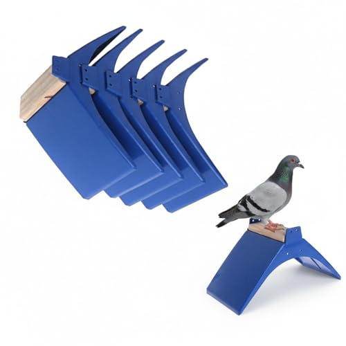 SUPVOX Posatoio Per Piccioni Plastica E Legno Solido: 5 Pezzi Supporto Per Colombe Blu 9X4.6X4.3 Pollici Posatoi Per Uccelli Accessori Per Piccioni Per Gioco E Riposo