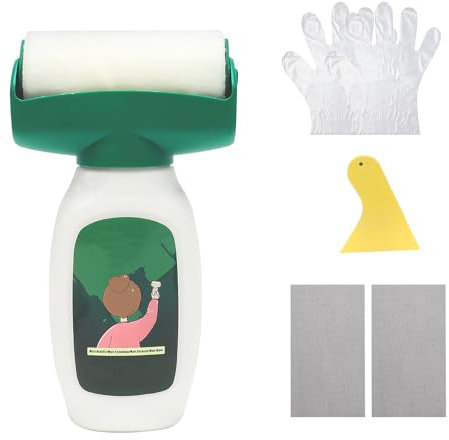 Yuragim 500g Wandfarbe Ausbessern Weiß, Ausbesserungsfarbe Weiss Roller 2 in 1 Wall Paint Repair White Wandreparatur RollbüRste Wandreparaturroller Farbe für Graffiti Kratzer Flecken Beschädigte Wände