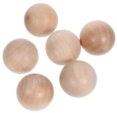 MAGICLULU 6Er Set Glasflaschenverschluss Kugelstopfen Aus Holz Für Wein- Und Dekanterkaraffen Mini Flaschenverschluss Für Küchen- Und Haushaltseinsatz