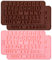 Oruola Lot de 4 moules à lettres en silicone, 2 styles de moules en forme de lettres pour chocolat, ustensiles de cuisine pour chocolats, biscuits, glaçons, produits de production de chocolats, rose