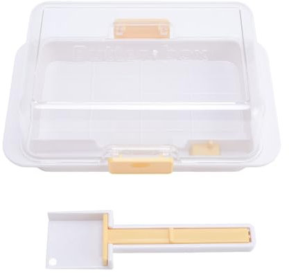 Beurrier réutilisable avec outil de coupe, porte-beurre scellé pour 500 g de fromage, conçu avec des lignes d'échelle