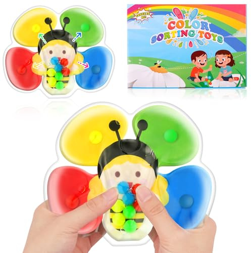Ainiv Fidget Toys, Sensorik Spielzeug Squeezable Farben Sortieren Spielzeug | GelgefüLlte Sensorisches, Squeeze Spielzeug Antistressspielzeug zum Quetschen und Kneten ADHS und Autismus Spielzeug