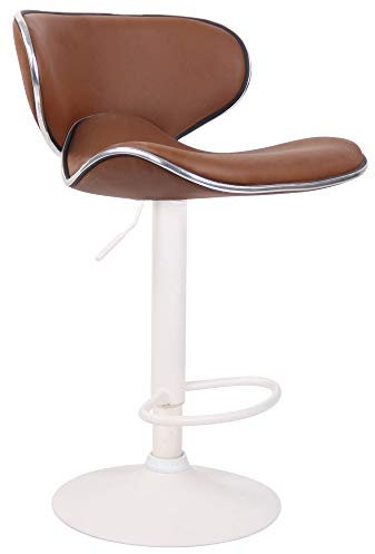 Unique Nature 2er Set Barhocker Las Vegas – Höhenverstellbare Barstühle mit Kunstleder, Rückenlehne & Chromgestell, gepolstert & pflegeleicht