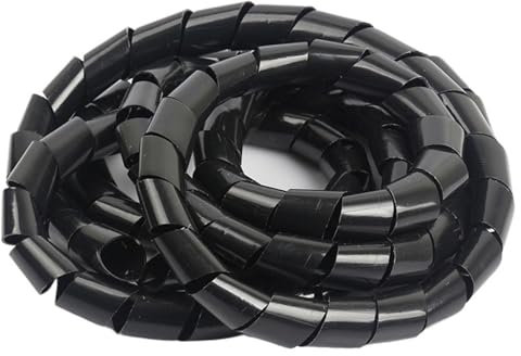Câble spiralé, 3 mètres de câble spiralé de Protection 3 mm 4 mm 5 mm 8 mm 10 mm Bande Noire Tube enroulement Tuyau Fil Manchons Spirale enroulement Gaine enroule câble(3mm Tube Diameter)
