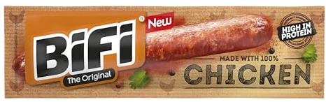 BiFi Chicken High Protein - 24er Pack (24 x 20g) - proteinreicher Hähnchen-Snack ohne Schwein - ideal für Sport und bewusste Ernährung - 100% Hähnchenfleisch - High Protein