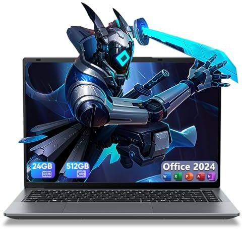 BWPED 15.3 Core i5 Laptop, 24GB RAM, 512GB SSD, MS Office 2024, IPS(1920 x 1200) 16:10 Display, Window 11 Pro Notebook Computer with BT5.0 Wi-Fi, 3xUSB A, HDMI, Non-Backlit Keyboard, Silver