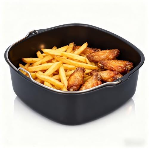 Colrid Teglia 22cm Antiaderente per Friggitrice ad Aria | Universale Per Tutti i Modelli, Senza Bpa, Adatto Anche Per Forno, Facile Da Pulire, Resistente Alle Alte Temperature