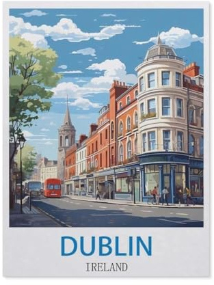 Jigsaw Puzzle 1000 Piece，Dublin Ireland，Paper Jigsaw Puzzle for Kids Adult, Puzzle Game Toys Gift for Wall Decoration（26x38CM）-CM92