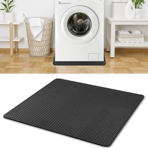 Alfombrilla antideslizante en ambos lados para lavadora, 60 x 60 cm, poliuretano de alta densidad, antivibración y reducción de ruido, protege los suelos, se puede cortar, para frigorífico y secadora