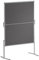 FRANKEN Moderationstafel PRO, doppelseitig, pinnbar, 120 x 150 cm, grau/Filz, klappbar, Pinnwand mit Standbeinen, MT880312