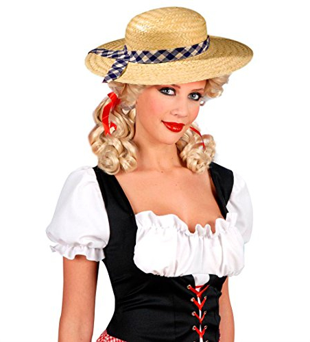 NET TOYS Strohhut für Damen Sommerhut Bacardi Party Stroh Hut Sommer Partyhut Damenhut Fasching Karneval