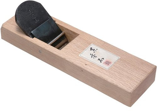Tsunesaburo Japanese Smoothing Plane, Aogami Blue 2 Steel 65mm, Hand Hammered, Quercus myrsinifolia Stand