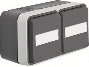 Berker SCHUKO-Doppelsteckdose 47753535 lichtgrau W.1 Steckdose 4011334404354