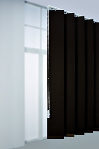 Lamellen, Vertikallamelle 25 cm x 245 cm | Dunkelbraun |lichtdurchlässig | 3 Stück