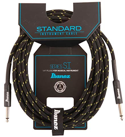 Ibanez SI20-BG 20 ft 2 Straight Plugs Standard Woven Instrument Cable - Beige