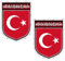Türkei Türkische Türkiye Turk Shield 75 mm (7,6 cm) Bumper Sticker, Aufkleber Vinyl X2