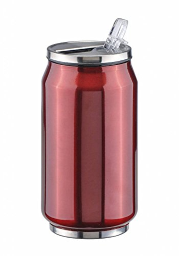 Haushalt International Edelstahl Autobecher Isolierbecher Thermobecher doppelwandig 300ml rot 26047