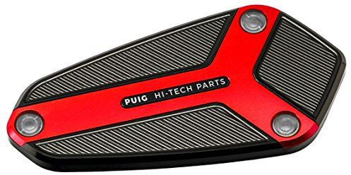 Puig 9277R Brems-/Kupplungsflüssigkeitsdeckel CNC-gefräst, Rot