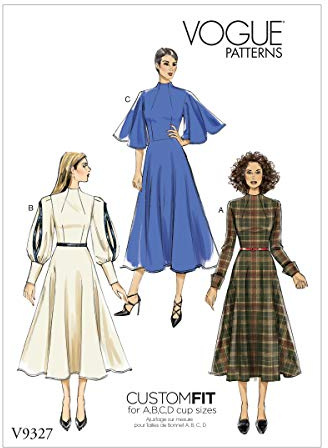 McCall's V9327, Vogue, Sewing Pattern,Template, Paper, White, 6-8-10-12-14