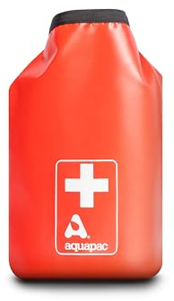 Aquapac wasserdichter Erste-Hilfe-Packsack | Wasserdichter Erste-Hilfe-Beutel für den Notfall, mit sicherem Verschluss, rot, tragbar und kompakt