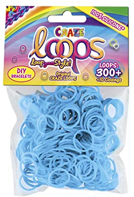 CRAZE LOOPS BAG 300 Uni | Sachet de 300 Elastiques pour Bracelets - Couleur aléatoire