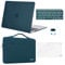 MOSISO Hülle Kompatibel mit MacBook Air 13 Zoll 2021 2020 2019 2018 M1 A2337/2179/1932, Hülle für MacBook Air M1 13,3 Zoll&Tasche&Tastaturschutz&Webcam Abdeckung&Displayschutzfolie,Deep Teal