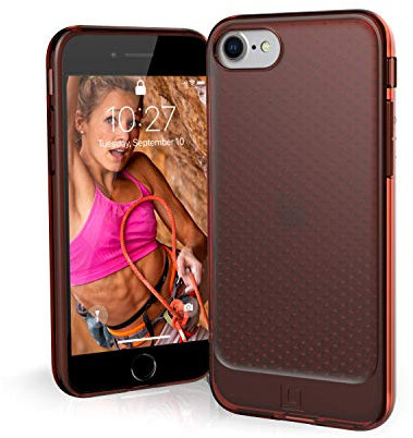 U by UAG [U] Lucent Hülle Apple iPhone SE (2020) / 8/7 / 6S Schutzhülle (Halb-transparentes Case, Wireless Charging kompatibel, Sturzfest, Ultra Slim Bumper) - orange (transparent)