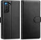 Focusor Coque pour Samsung Galaxy S21+ 5G, Housse en Cuir Etui de Protection pour Samsung Galaxy S21+ Plus, [Emplacements Cartes] [Fonction Support] [Fermeture Magnétique] - Noir