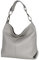 AmbraModa GL033 - Damen echt Ledertasche Handtasche Schultertasche Henkeltasche Beutel (Hellgrau)