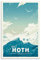 KKMM Hoth Star Wars Minimalistisches Anime Retro Reise Poster Dekorative Malerei Leinwand Wandkunst Wohnzimmer Poster Schlafzimmer Gemälde 50 x 75 cm