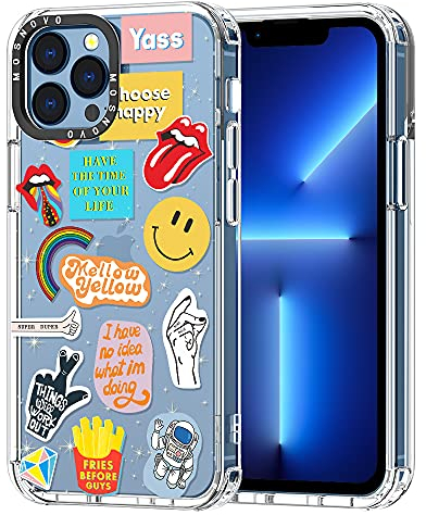 MOSNOVO für iPhone 13 Pro Max Hülle – Durchsichtige, schlanke, stoßfeste TPU+PC-Handyhülle, [6,6 Fuß Fallschutz/Anti-Abziehen] - Popkultur
