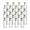 gouveo 24er Set Glasflasche 100 ml Maraska mit Schraubverschluss goldfarben - Kleine Flasche 0,1 l zum Befüllen - Leere Flasche eckig für Likör, Schnaps, Öl (MFET100G)